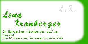 lena kronberger business card